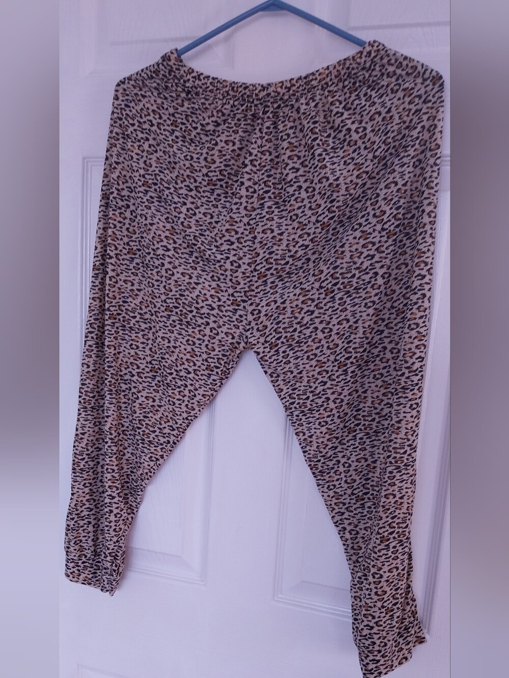 Leopard Print Drop-Crotch Pants - Brown & Black